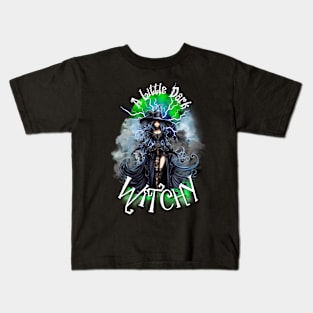 A Little Dark Witchy- Green Kids T-Shirt